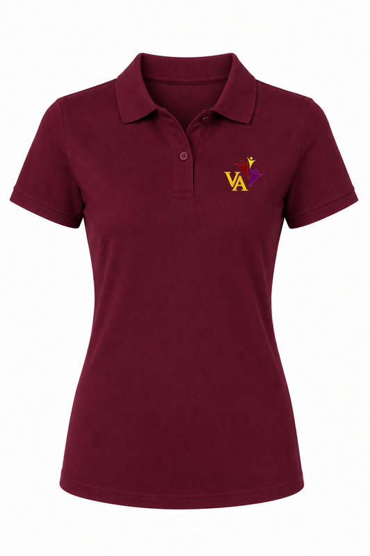 Performance Tech Polo (unisex - Burgundy, With Victory Academy Logo