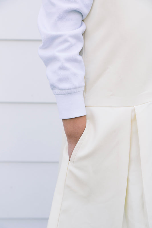 Classic Comfort Long Sleeve Polo (unisex) - White