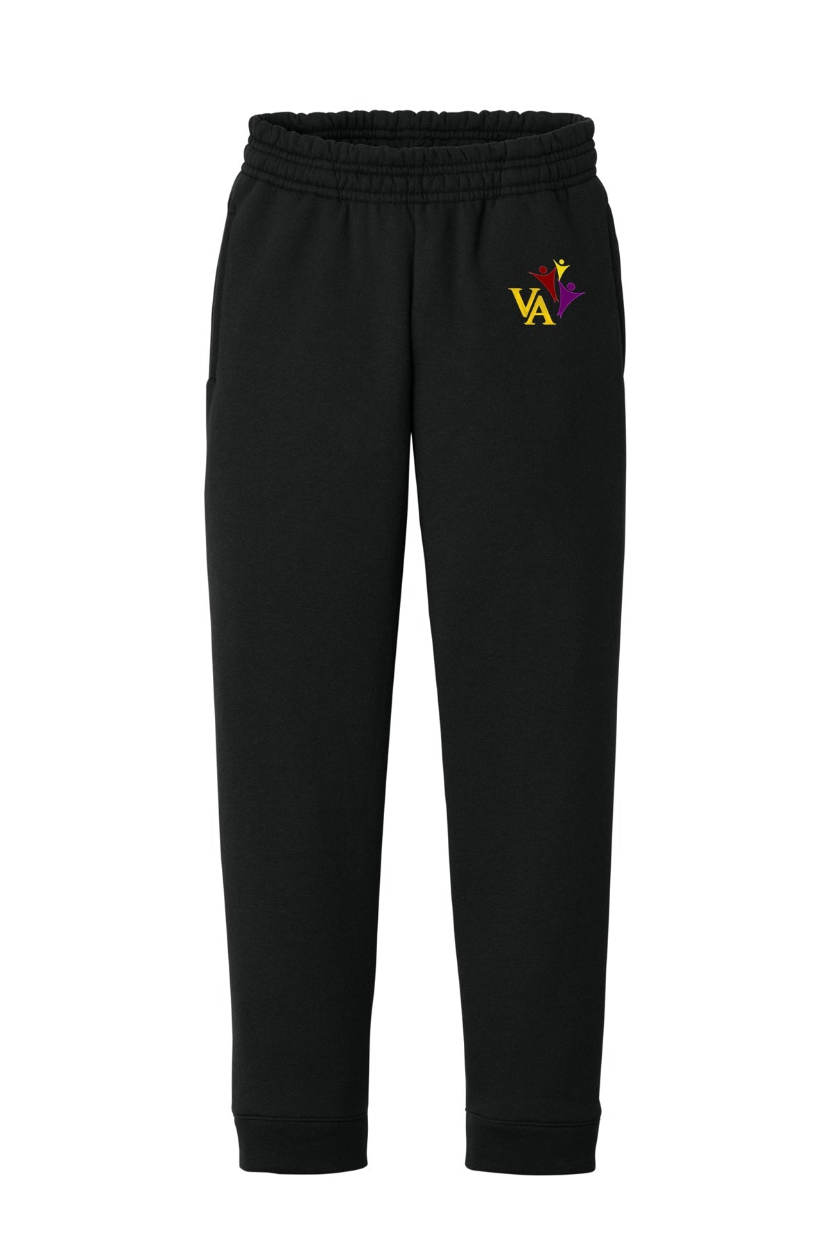 Joggers Sweat Pants - Black, With Victory Academy Logo