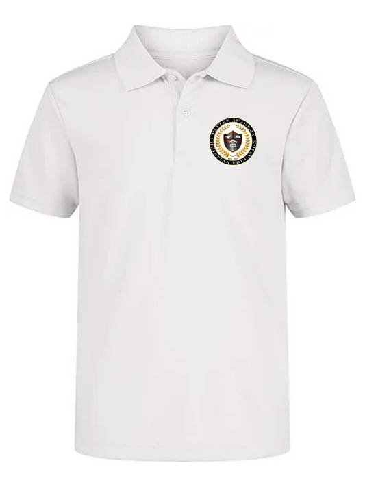Performance Tech Polo (unisex) - White - Embroidered - HIGH SCHOOL ONLY