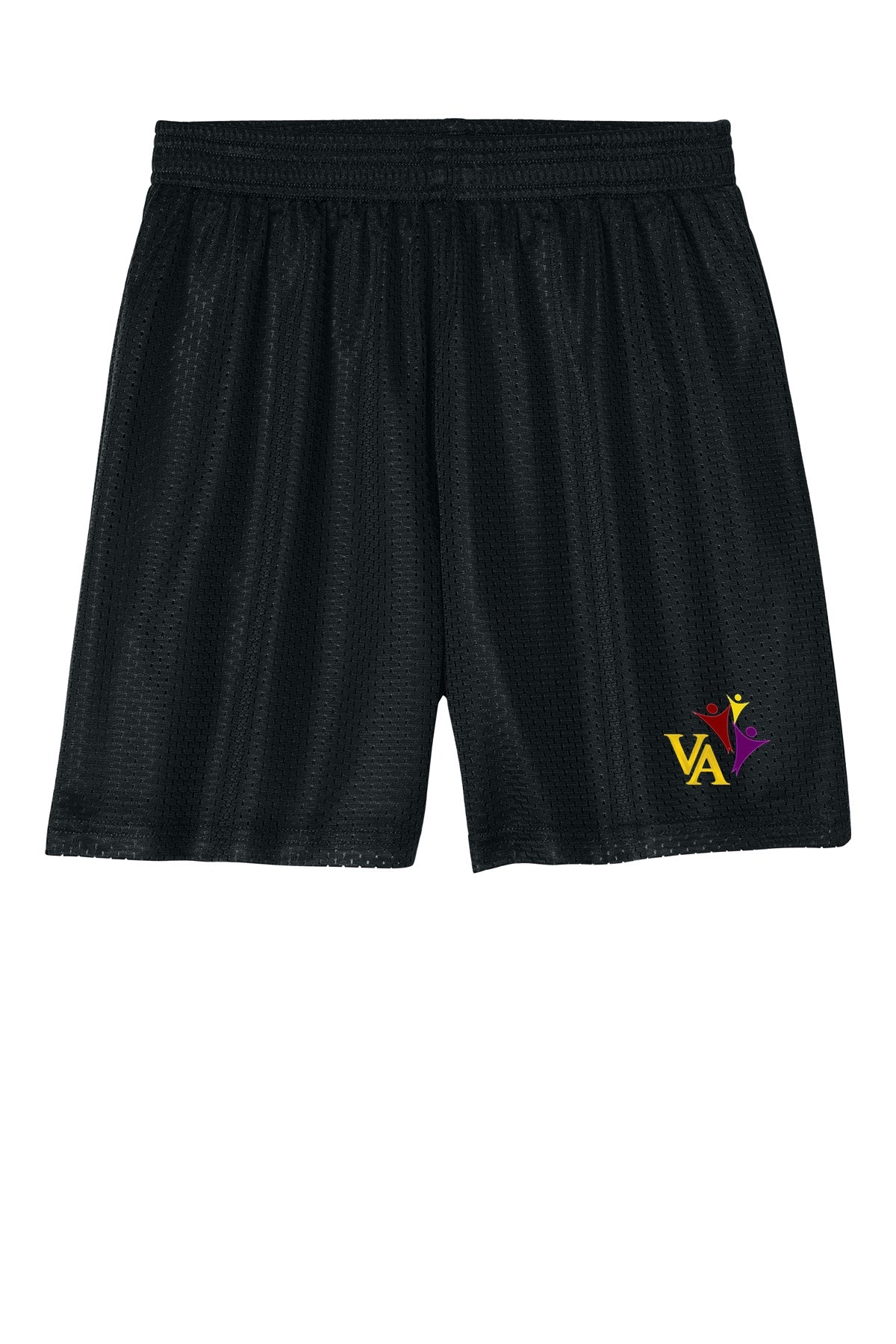Mesh Shorts - Black, With Victory Academy Logo
