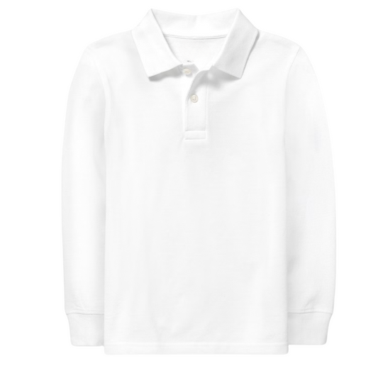 Classic Comfort Long Sleeve Polo (unisex) - White