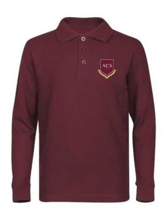 Classic Comfort Long Sleeve Polo (unisex) - Burgundy (ACS)