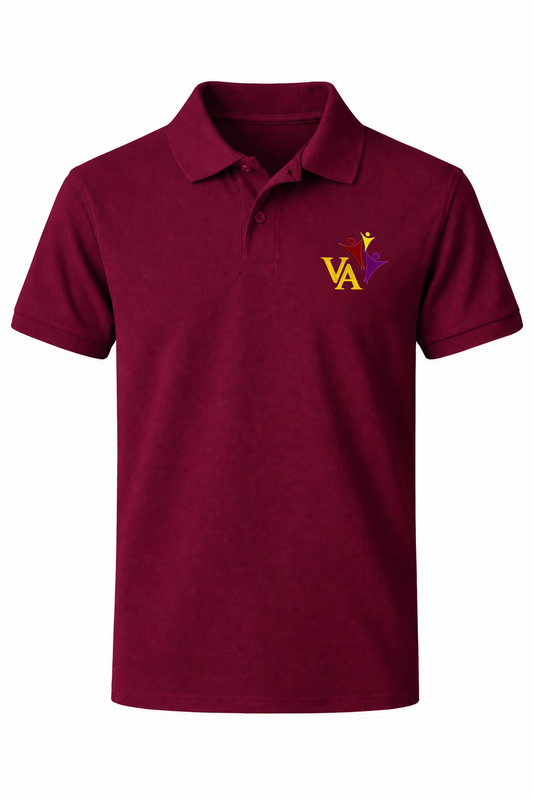 Classic Comfort Polo - Burgundy, With Victory Academy Logo