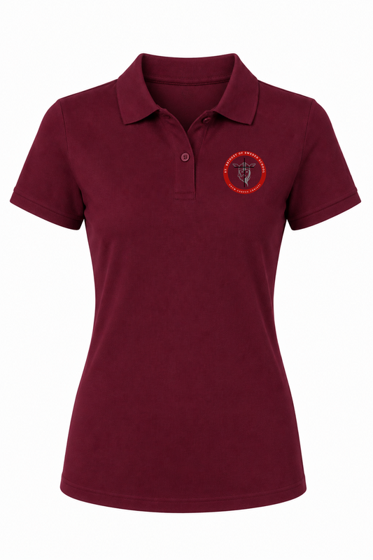 Performance Tech Polo - Burgundy, With St. Bridget of Sweden Logo