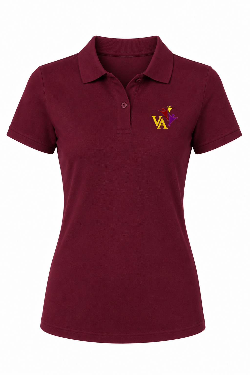 Performance Tech Polo (unisex - Burgundy, With Victory Academy Logo