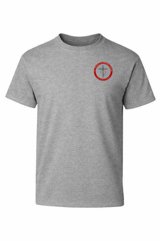 Gym T-Shirt - Gray, With St. Bridget of Sweden Logo