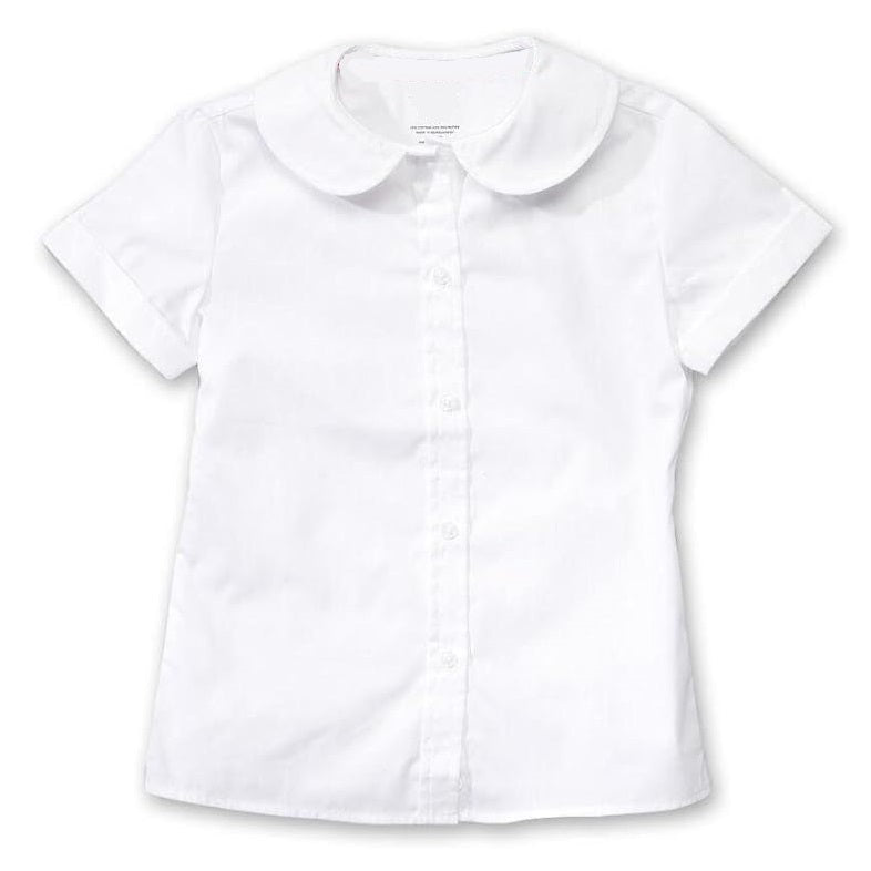 Peter Pan Short Sleeve Blouse - White