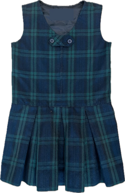 Front Zip Jumper - Navy/Green Plaid