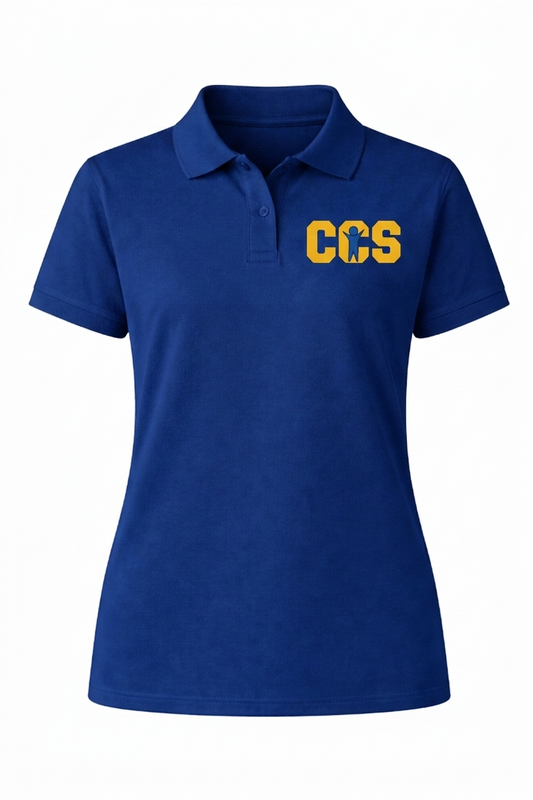 Classic Comfort Polo - Royal Blue, With Children's Community School Logo