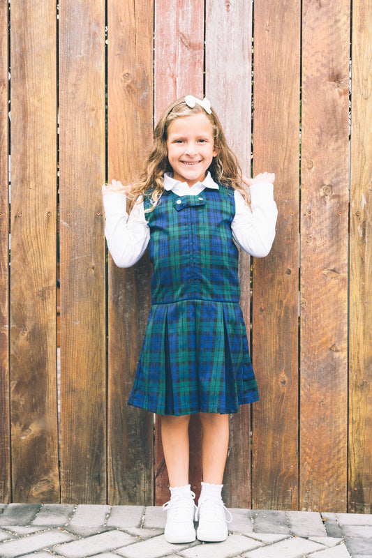 Grace Jumper - Green/Navy Plaid