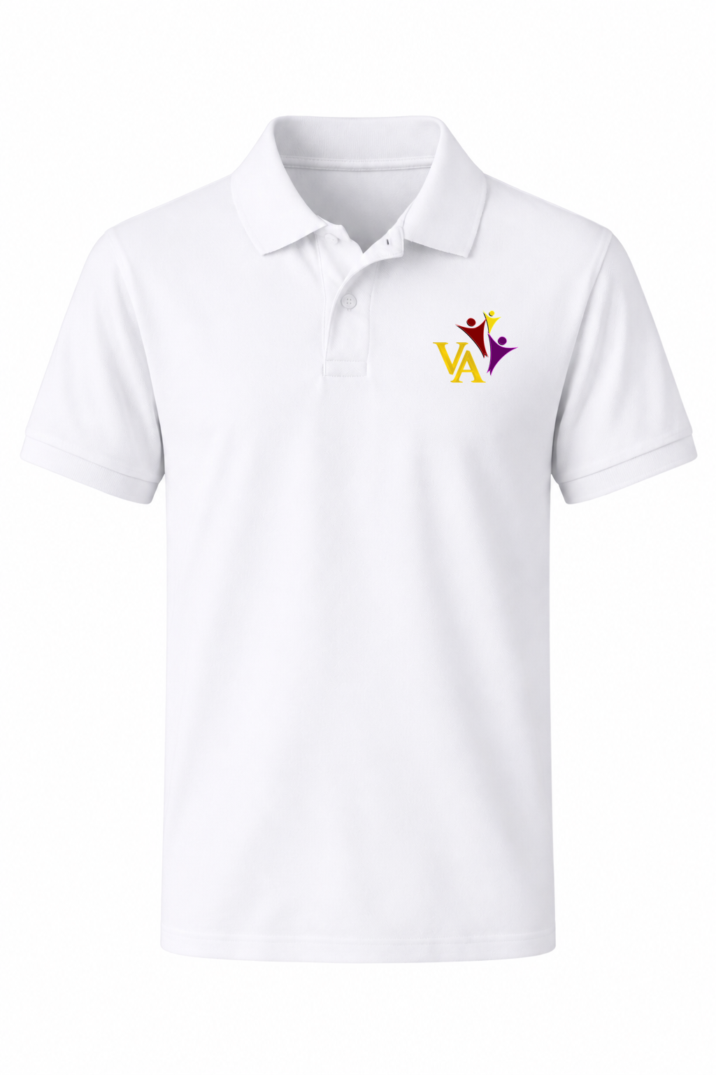 Classic Comfort Polo - White, With Victory Academy Logo