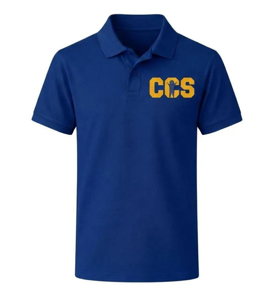 Classic Comfort Polo - Royal Blue, With Children's Community School Logo